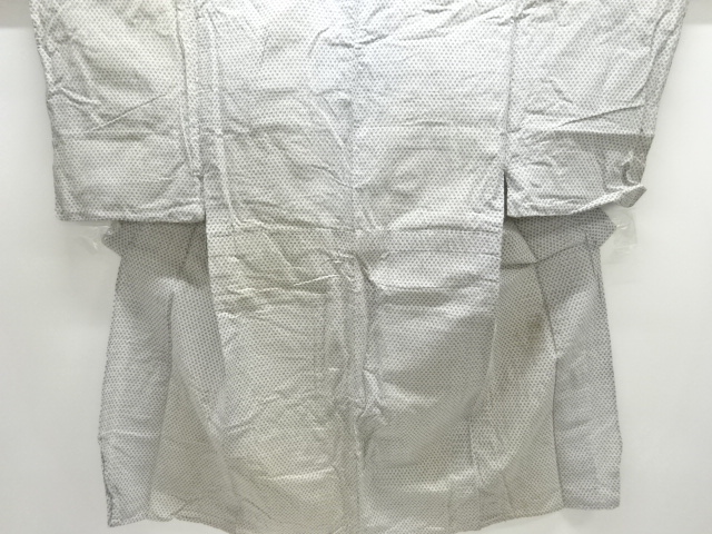 アンティーク　木綿抽象模様織り出し単衣男物着物